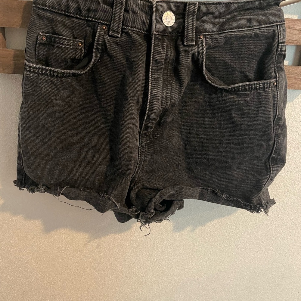 Topshop moto mom denim black shorts size‎ 2